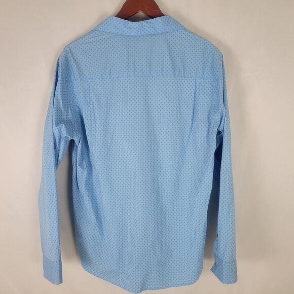 Hawke & Co Shirt Mens Large Blue‎ Sportswear Breathable Long Sleeve Button Down - Picture 2 of 13